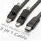 Кабель Multi USB-iP+Micro+Type-C Remax RC-070TH Black 1m