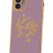 Чехол-накладка iPhone 12 Kruche Plating Shell Grass purple 