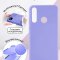 Чехол-накладка Huawei Y6p 2020 Kruche Silicone Plain Lilac purple