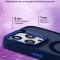 Чехол-накладка iPhone 14 Pro Kruche Camera Shine Magnet Blue