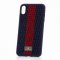 Чехол-накладка iPhone XS Max Swarovski Стразы Blue/Red