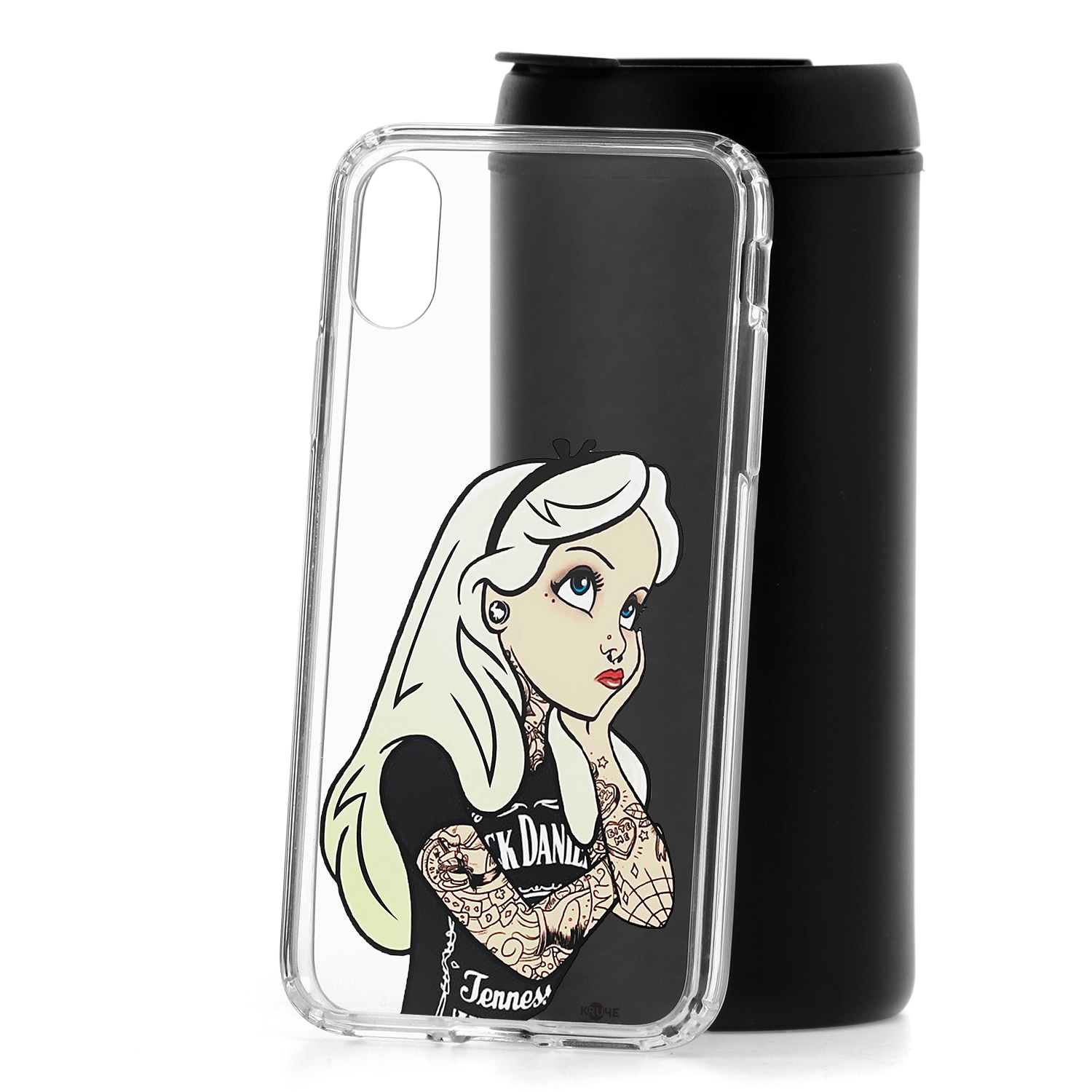 Чехол-накладка iPhone X/XS Kruche Print Tattoo Girl