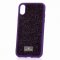 Чехол-накладка iPhone X/XS Swarovski Кристаллы Purple