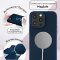 Чехол-накладка iPhone 14 Pro Max Kruche Silicone tough Magnet Midnight blue