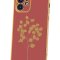 Чехол-накладка iPhone 12 Kruche Plating Shell Camellia red 