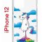Чехол-накладка iPhone 12/12 Pro Kruche Print Flying Unicorn