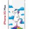 Чехол-накладка iPhone XS Max Kruche Print Flying Unicorn
