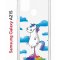 Чехол-накладка Samsung Galaxy A21S Kruche Print Flying Unicorn