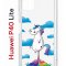 Чехол-накладка Huawei P40 Lite Kruche Print Flying Unicorn