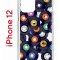 Чехол-накладка iPhone 12/12 Pro Kruche Print Виниловые пластинки