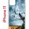 Чехол-накладка iPhone 11 Kruche Print Журавли
