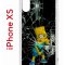 Чехол-накладка iPhone X/XS Kruche Print Барт Симпсон