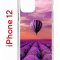 Чехол-накладка iPhone 12/12 Pro Kruche Print Лавандовый рай