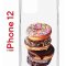 Чехол-накладка Apple iPhone 12  (588925) Kruche PRINT Donuts