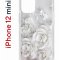 Чехол-накладка iPhone 12 mini Kruche Print White roses