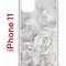 Чехол-накладка iPhone 11 Kruche Print White roses