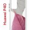 Чехол-накладка Huawei P40 Kruche Print Pink and white