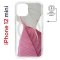 Чехол-накладка iPhone 12 mini Kruche Magnet Print Pink and white