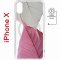 Чехол-накладка iPhone X/XS Kruche Magnet Print Pink and white