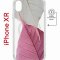 Чехол-накладка iPhone XR Kruche Magnet Print Pink and white