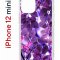 Чехол-накладка Apple iPhone 12 mini (588924) Kruche PRINT Purple leaves