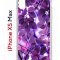 Чехол-накладка Apple iPhone XS Max (580655) Kruche PRINT Purple leaves
