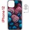 Чехол-накладка iPhone 12 Kruche Magnet Print Fresh berries