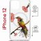 Чехол-накладка iPhone 12/12 Pro Kruche Magrope Print Колибри