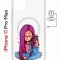 Чехол-накладка Apple iPhone 11 Pro Max (598895) Kruche PRINT Pink Hair