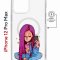 Чехол-накладка Apple iPhone 12 Pro Max (598885) Kruche PRINT Pink Hair