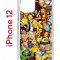 Чехол-накладка iPhone 12/12 Pro Kruche Print Симпсоны