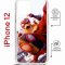 Чехол-накладка iPhone 12/12 Pro Kruche Magrope Print Человек паук