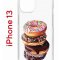 Чехол-накладка iPhone 13 Kruche Print Donuts