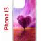 Чехол-накладка iPhone 13 Kruche Print Pink heart