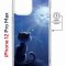 Чехол-накладка iPhone 12 Pro Max Kruche Magnet Print Лунный кот