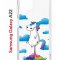 Чехол-накладка Samsung Galaxy A22 (606545) Kruche PRINT Flying Unicorn