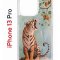 Чехол-накладка iPhone 13 Pro Kruche Print Тигр под деревом