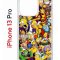 Чехол-накладка iPhone 13 Pro Kruche Print Симпсоны