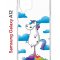 Чехол-накладка Samsung Galaxy A12/M12 (608589) Kruche Print Flying Unicorn