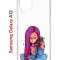Чехол-накладка Samsung Galaxy A12 (608589) Kruche PRINT Pink Hair