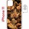 Чехол-накладка Apple iPhone 11 (598890) Kruche PRINT Котик с рыбками