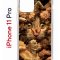 Чехол-накладка Apple iPhone 11 Pro (580658) Kruche PRINT Котик с рыбками