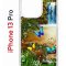 Чехол-накладка iPhone 13 Pro Kruche Print Водопад