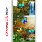 Чехол-накладка iPhone XS Max Kruche Print Водопад