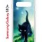 Чехол-накладка Samsung Galaxy S10+ Kruche Print Черный кот