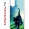Чехол-накладка Samsung Galaxy A41 Kruche Print Черный кот