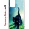 Чехол-накладка Samsung Galaxy A32 Kruche Print Черный кот
