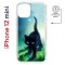 Чехол-накладка Apple iPhone 12 mini (598887) Kruche PRINT Черный кот