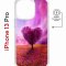 Чехол-накладка iPhone 13 Pro Kruche Magnet Print Pink heart