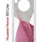 Чехол-накладка Huawei Honor 50 Lite Kruche Print Pink and white